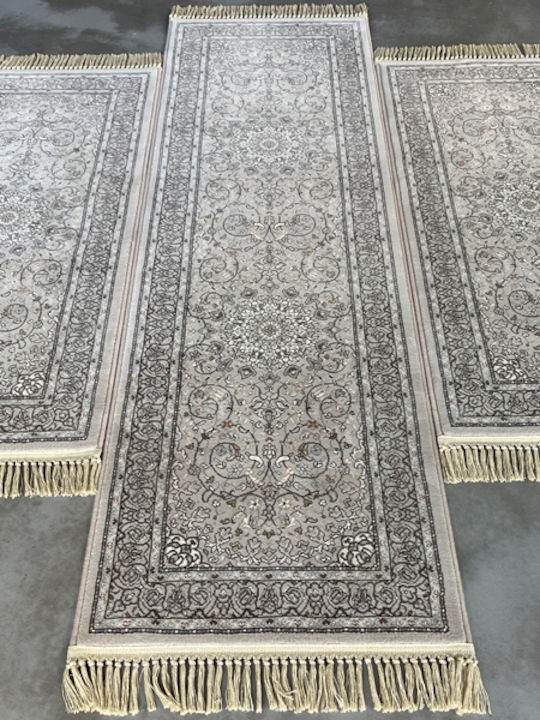Ragolle Da Vinci Bedroom Rug Set White / Beige / Elephant 3 Pieces