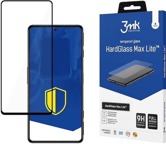 3MK HardGlass Max Lite Full Face Tempered Glass Μαύρο (Poco F4)
