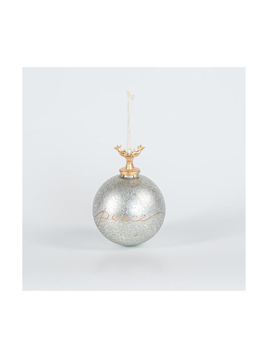 Hanging Ball Ornament Ornament Glass Silver 10c...