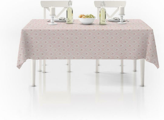 Flamingo Καρέ Τραπεζομάντηλο Βαμβακερό Dasa Ροζ 140x140εκ.