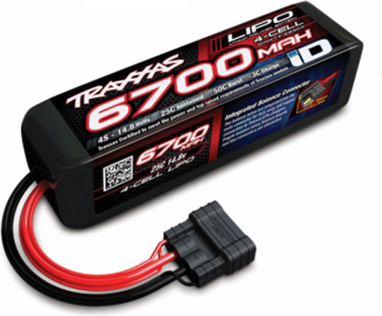 Traxxas Li-Po Batterie 4S 14,8V 6700mAh 25C iD-Steckertyp für RC-Fahrzeug