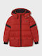 Kids' Quilted Jacket Short with Hood Red