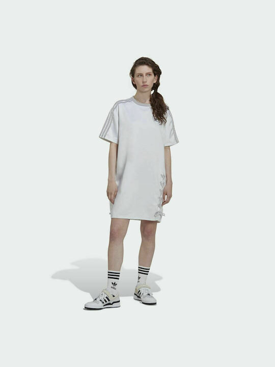 Adidas Always Original Mini All Day Φόρεμα Βαμβακερό Λευκό