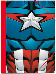 Diakakis Folder with Rubber Band and Ears for Paper A4 Multicolour Captain America