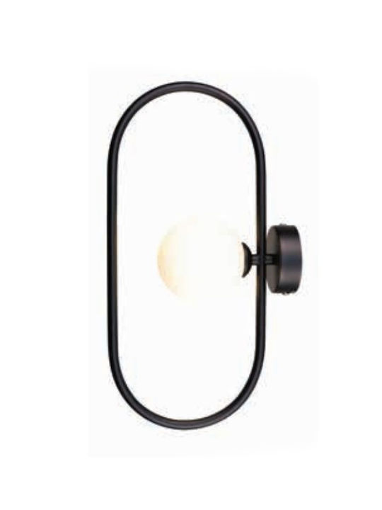 Inlight 43030 Modern Aplică de Perete cu Soclu G9 Negru Lățime 40cm 43030-BL