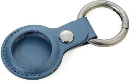 Troika KR21-20 RD Keychain Case Artifcial Leather for AirTag Dark Blue