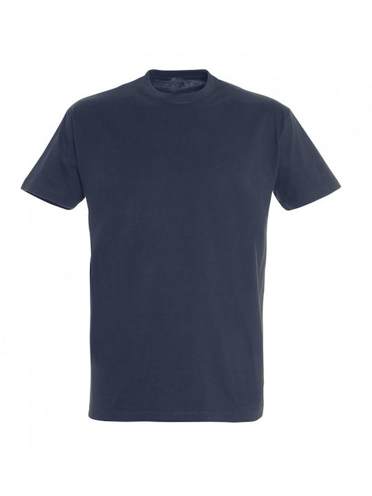 Kids Moda Herren T-Shirt Kurzarm Marineblau