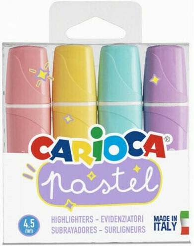 Carioca Highlighters 5mm Pastel colours 4pcs