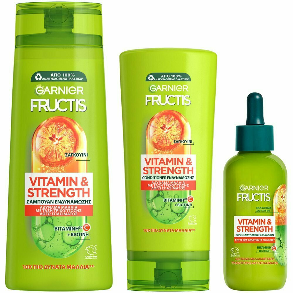 Garnier Fructis Vitamin & Strength Shampoo 400ml & Conditioner 200ml