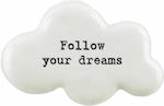 Synchronia Pebble Cloud-Follow Your Dreams Decorative Stone for DIY Crafts