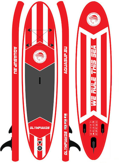 Aquasup Official Olympiakos 11.6" Inflatable SUP Board with Length 3.5m Red