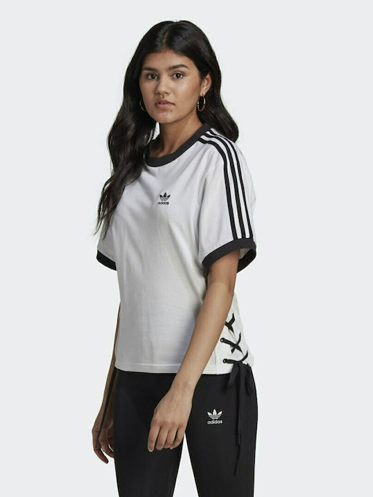 Adidas Always Original Κοντομάνικο Γυναικείο Top Λευκό