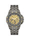 Bulova Octava Crystal Men's Watch 42mm Automatic with Black Metal Bracelet
