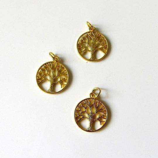 Eythymiou Georgios CHr. Tree of Life Metal Decorative Element for Wedding Favors Gold 2cm - 50pcs Gold