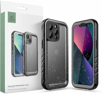 Tech-Protect Shellbox IP68 Acoperire completă 360 Plastic / Silicon rezistent la apă Negru (iPhone 13 Pro Max)