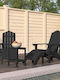 Living Room Set for Small Outdoor Spaces 3 Pieces Anthracite