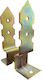 Zogometal Base for Pergola made of Metal 2pcs Iridescent Divided