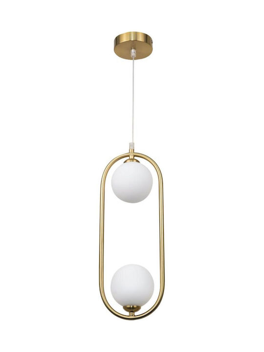 Inlight 4023 Verstellbar Hängelampe Gold mit Fassung G9 50x40cm.