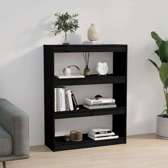 Bibliothek Schwarz 80x30x103,5cm