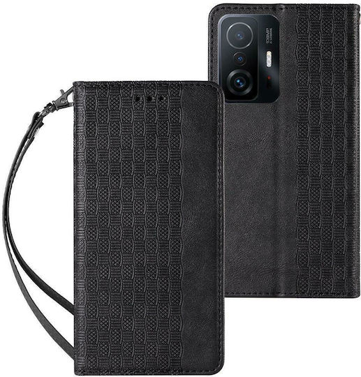 Hurtel Magnet Strap Wallet Δερματίνης Μαύρο (Galaxy A12)