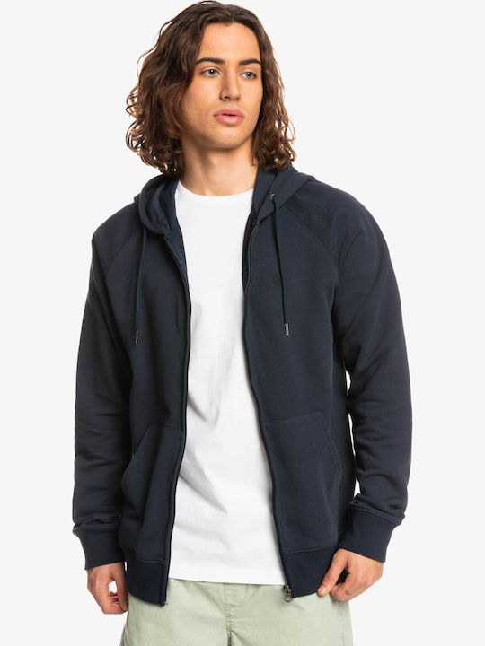 Quiksilver Essentials Ζακέτα με Κουκούλα Navy Μπλε
