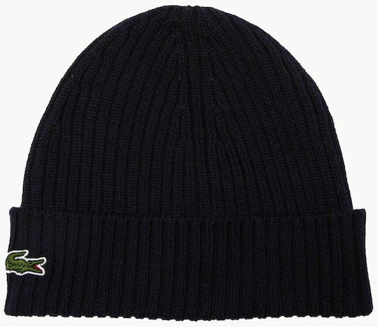 Beanie Unisex Σκούφος με Rib Πλέξη σε Navy Μπλε χρώμα