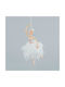 Hängendes Ballerina Ornament Weiß 18cm