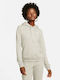 Nike Sportswear Club Women's Hooded Fleece Sweatshirt Gray