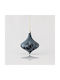 Set Of 4 Blue Glass Ball Ornaments 10x4cm