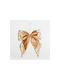 Hängender Bogen Ornament Stoff Gold mit Glitzer 20x20cm