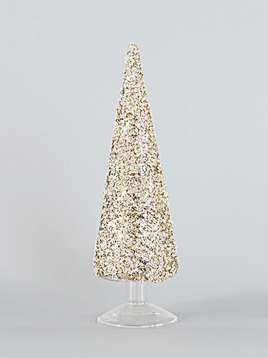 Christmas Decorative Glass Tree Cone 29cm Gold