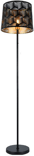 Elmark Marsel Floor Lamp H147xW35cm. with Socket for Bulb E27 Black
