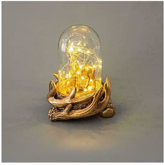 Eurolamp Illuminated Christmas Glass Figure Reindeer Copper Height 18.8cm