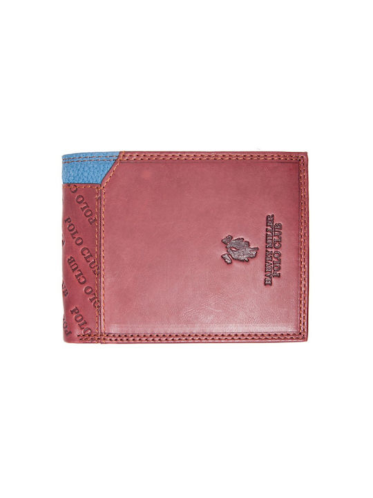 202-292 HARVEY MILLER POLO CLUB LEATHER WALLET BURGUNDY