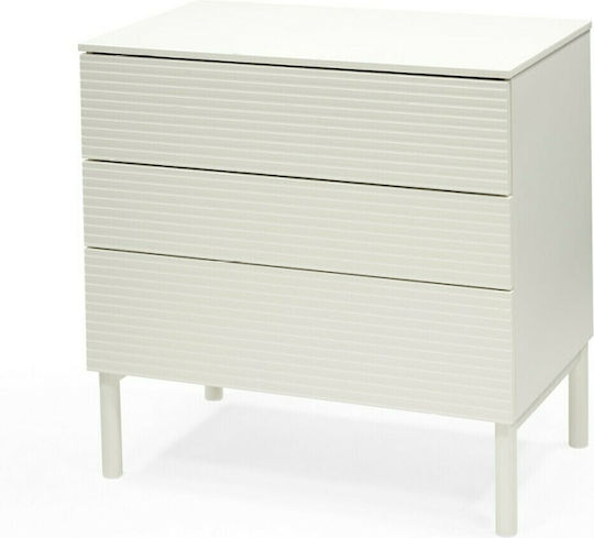 Sleepi Baby Dresser with 3 Drawers White 88x53.7x88.5cm