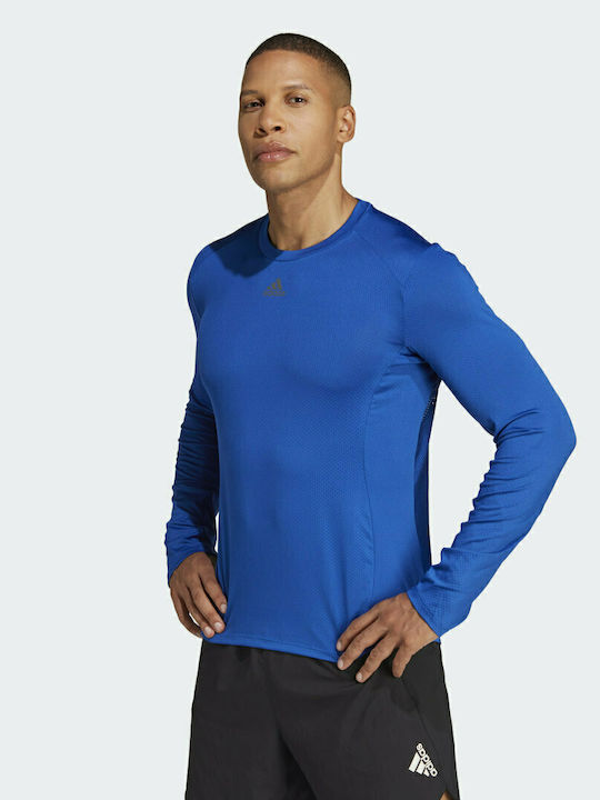 Adidas Hiit Men's Athletic Long Sleeve Blouse Royal Blue
