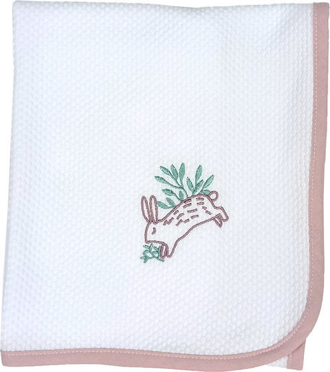 Baby Star Spring Pânză de Înfășat Alb 80x80εκ.