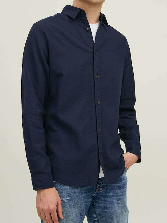 Jack & Jones Men's Shirt Long Sleeve Navy Blazer