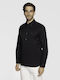 Long-sleeved Cotton Shirt Black
