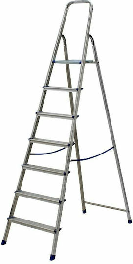 Scruffs & Tramps Σκάλα Αλουμινίου με 6+1 Σκαλοπάτια 218εκ.