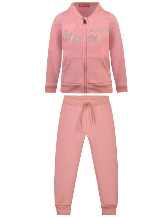 Energiers Kids Sweatpants Set Pink 2pcs