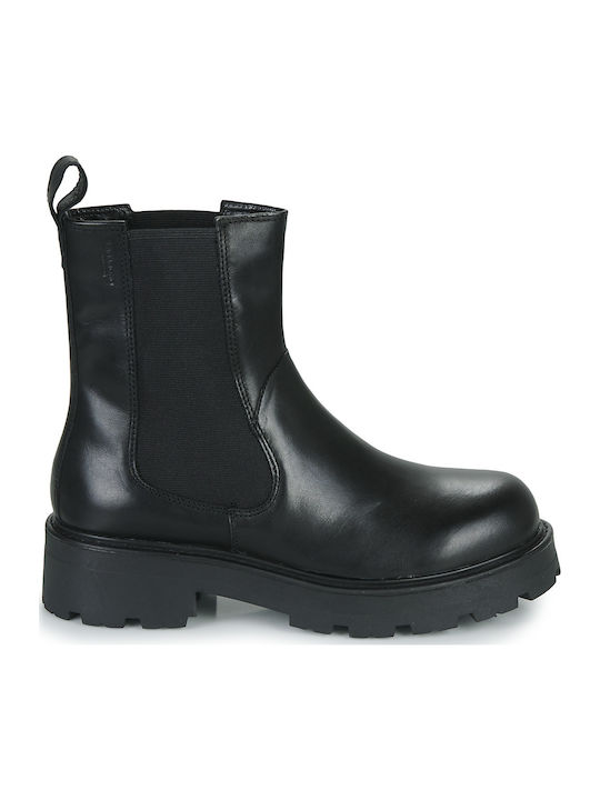 Cosmo 2.0 Leder Damen Chelsea-Stiefel Schwarz