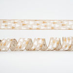Eurolamp Christmas Ribbon Beige 91x6.35cm 1pc