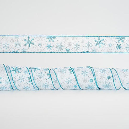 Eurolamp Christmas Ribbon White 91x6.35cm 1pc
