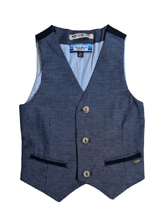 Kids Vest Cotton Blue