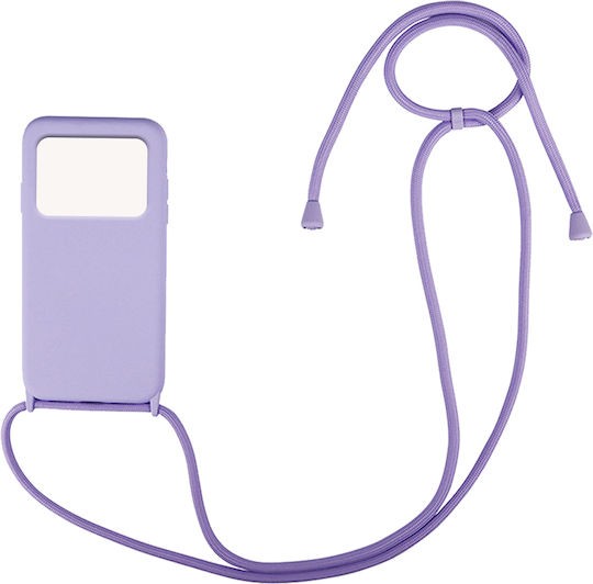 Sonique CarryHang Back Cover Σιλικόνης 0.5mm με Λουράκι Λιλά (Poco X4 Pro 5G)