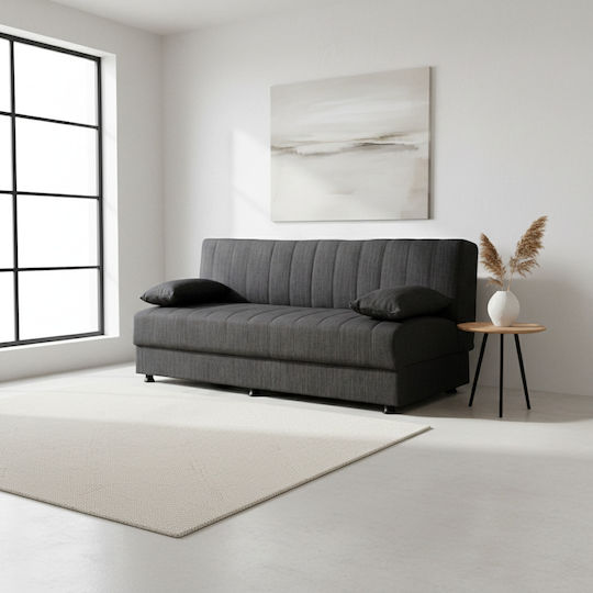 Andri Dreisitzer Sofa Sofa mit Stauraum Dark grey 180x72x77cm
