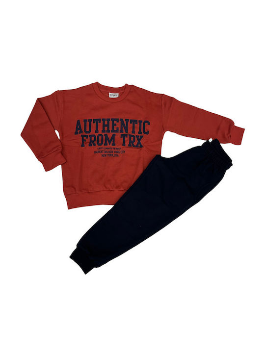 Trax Kids Sweatpants Set Burgundy 2pcs