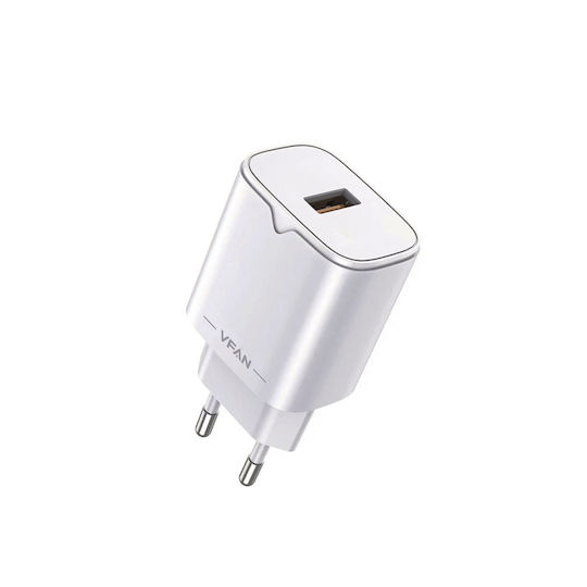Vipfan Φορτιστής Χωρίς Καλώδιο με Θύρα USB-A 18W Λευκός (Vfan E03)