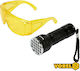 Vorel Flashlight LED UV Black